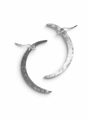 NASHELLE Crescent Moon Earrings in Sterling Silver